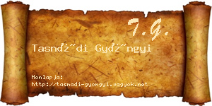 Tasnádi Gyöngyi névjegykártya